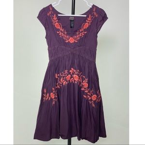 Anthropologie Embroidered Dress